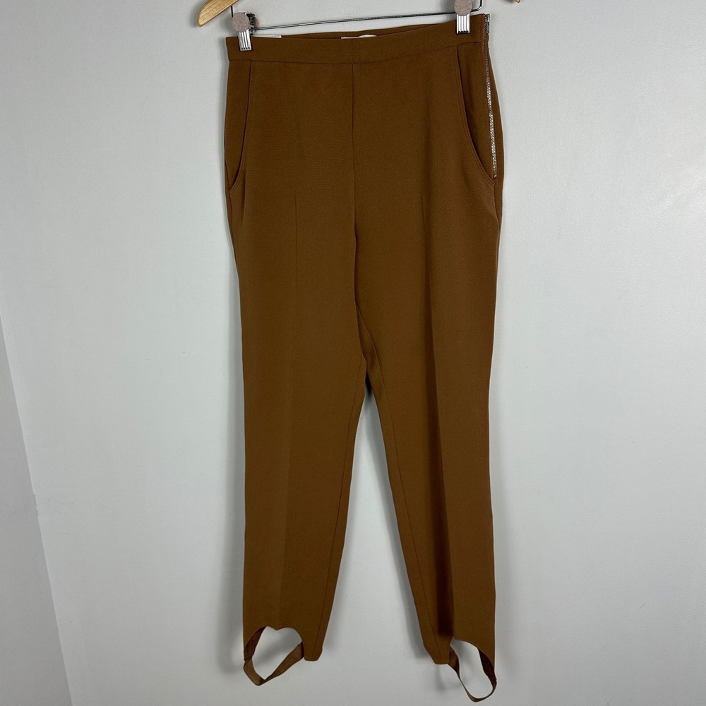 Aritzia Babaton Ruffalo Stirrup Pants Brown Womens Sz 8‎ Trousers NEW Minimalist